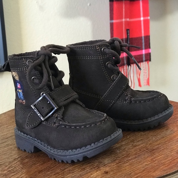 Polo sweater Ralph Lauren boots sz. 4 chocolate nubuck - Picture 7 of 10